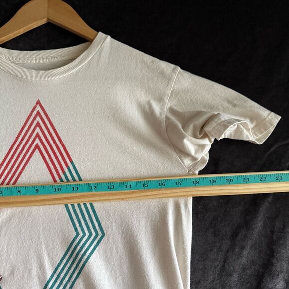 Volcom Geometric Graphic Tee | Size S | Cream Red Teal | Skate Surf Streetwear - Picture 7 of 8